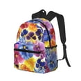 thumbnail image 2 of Vsdgher The Garden Tricolor Pansy Flower Print Unisex Large Capacity Bookbag Schoolbag Casual Daypack for High School/College/Teens/Travel/Work, 2 of 8