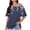 Dark Blue, variant on JTZGDY Womens Cotton Oversized Tshirts Funny Stars Printed Summer Boat Neck Off Shoulder Short Sleeve Basic Tunic Tees Tops Loose Fit Streetwear Clothes Gray XXL