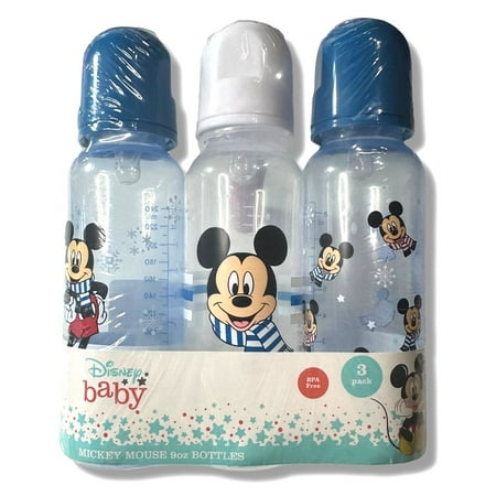 BABY BOTTLE SET 3 - 223 BOYS - DISNEY MICKEY SCARF 3 BOYS - 9 oz BPA FREE