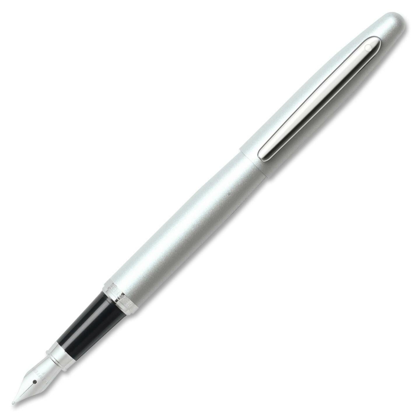Sheaffer VFM Polished Chrome Fine Nib Fountain Pen w/ Gold Tone Trim E0942243 