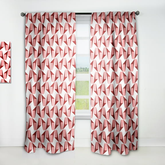 Designart 'Geometrical Retro Abstract Minimal Pattern XIII' Mid-Century Modern Curtain Panel
