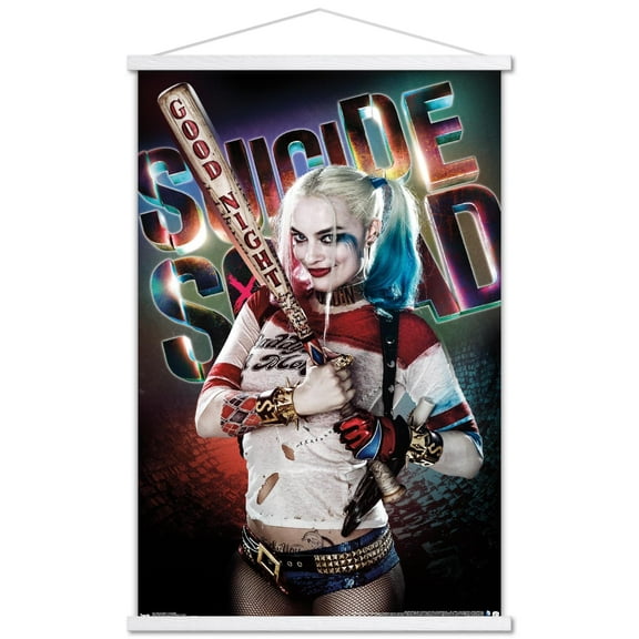 DC Comics Movie - Suicide Squad - Good Night Wall Poster with Wooden Magnetic Frame, 22.375" x 34"