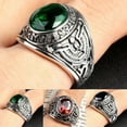 thumbnail image 1 of Trayknick Bague Punk Forme Ovale Incrustée de Strass Bague Classique Punk pour Fête Rouge 10, 1 of 13