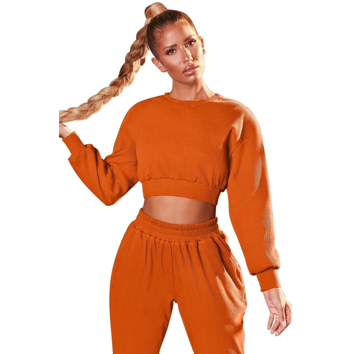 Matching cropped sweatsuit hotsell