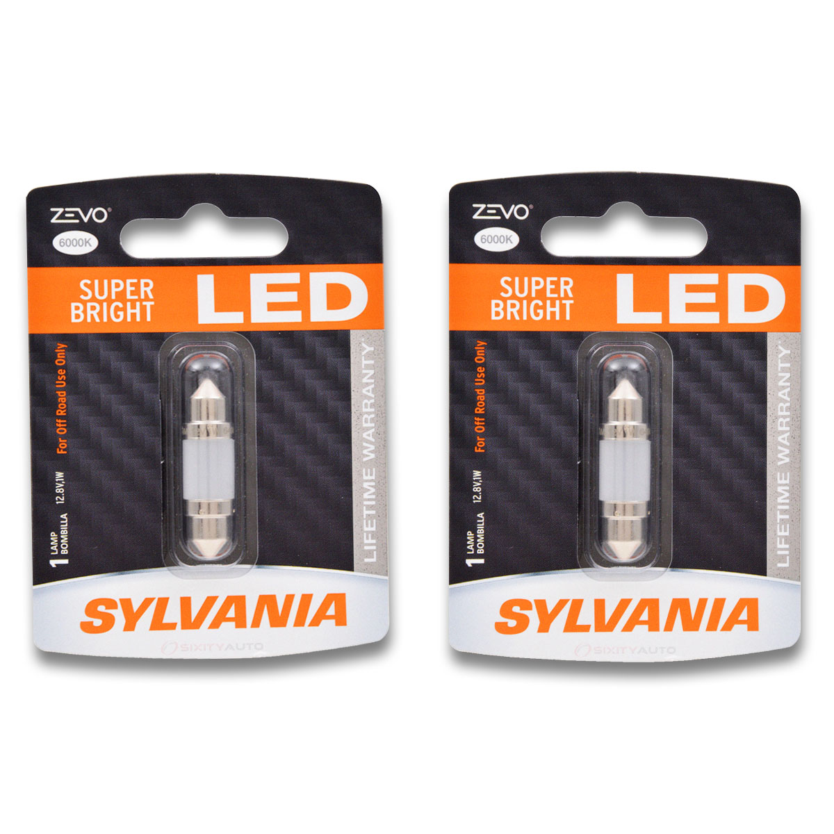 2 pc SYLVANIA 6418LED.BP ZEVO Exterior Multi Purpose LEDs for