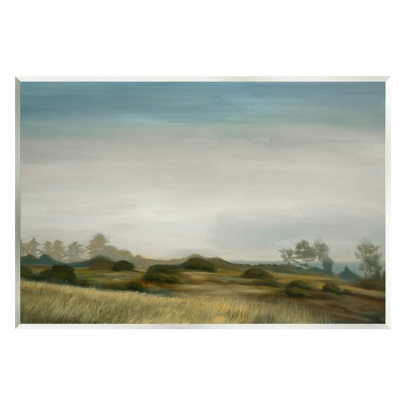 Stupell Industries Rural Hay Bales Landscape Painting Unframed Art Print Wall Art, Design by Liz Jardine