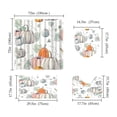 thumbnail image 3 of Guanhe 4Pcs Bathroom Shower Curtain Sets with Rugs,Orange Thanksgiving Maple Leaf Print Bathroom Sets with Shower Curtain Rugs Toilet Seat and Hook, 3 of 9