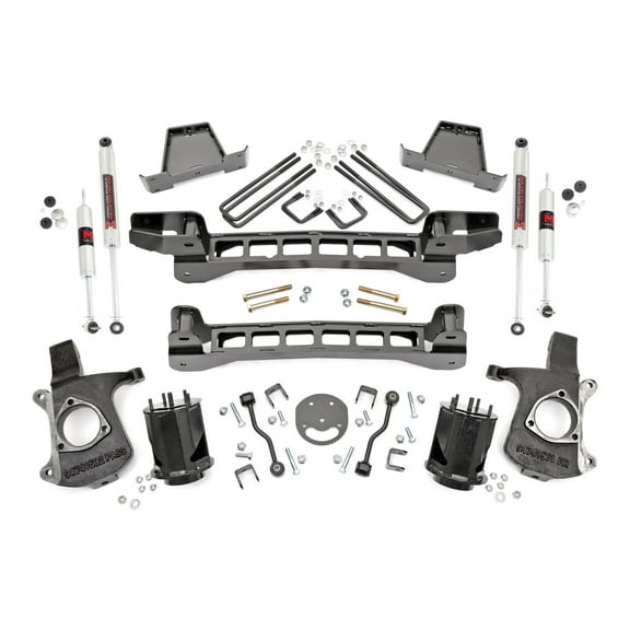 Rough Country 6" Lift Kit w/M1 Shocks for 99-06 Chevy/GMC 1500 2WD - 23440 Fits select: 1999-2002 CHEVROLET SILVERADO, 1999-2000 GMC NEW SIERRA