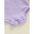 thumbnail image 7 of FEORJGP Toddler Baby Girls One-piece Jumpsuits 0 3M 6M 9M 12M 18M Infant Long Sleeve Rompers Solid Color Ribbed Bodysuits and Cute Headband Set Kids Lal 2 Piece Daily Outfits for Spring Fall, 7 of 7