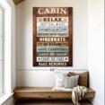 thumbnail image 2 of Elephant Stock Cabin Rules I Wall Art - Vertical Canvas Wall Art - Living Room Wall Decor - Inspirational And Typography Canvas - Brown And Blue Decor - 34" x 51", 2 of 8