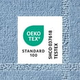 thumbnail image 4 of TOWN & COUNTRY EVERYDAY Ultra Plush Solid Tufted Border Bath Mat, Soft and Absorbent Tufted Floor Mat, Non-Slip Backing, Machine Washable, Blue, 20"x32", 4 of 13