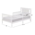 thumbnail image 5 of Oxford Baby Lazio Wood Frame Toddler Bed with Guardrails and Straight-Line Headboard, Snow White, 5 of 5