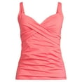 thumbnail image 3 of Lands' End Women's V-Neck Wrap Underwire Tankini Swimsuit Top, 3 of 4