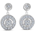 thumbnail image 1 of 1/2 ct Diamond Dangle Earrings 10 Karat White Gold, 1 of 2