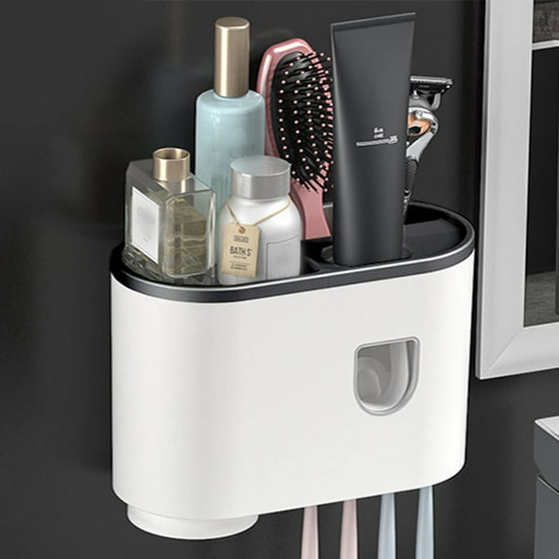Soporte de cepillo de dientes para el hogar estante de soporte de maquillaje multifuncional para almacenamiento en el hogar