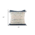 thumbnail image 3 of 20" X 20" Blue And Off-White 100% Cotton Abstract Zippered Pillow, 3 of 9