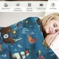 thumbnail image 3 of ARISTURING Pirate Shark Blanket Fashion Throw Blanket for Couch, Lightweight Warm Plush Blanket Super Soft Fuzzy Throws, Home Decor Flannel Blanket for Sofa Bed Office, 3 of 6