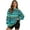 American Tribal Blue Black, variant on SCRAWLGOD American Tribal Blue Black Crewneck Fall Sweatshirts for Women Trendy Women's Long Sleeve Pullover Tops with Pockets Stylish for Daily Wear, Spots, Office, S