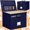 Navy Blue, variant on Fire Proof File Box for Documents - Portable Fireproof Document Organizer Box with Handle Safe Locking Folder Storage with Lid