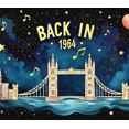 thumbnail image 4 of Vintage Themed Backdrop Banner with 1964 Design Balloons Music Notes and London Bridge Element Party Decorations for Retro Events Anniversary Celebrations Photography Props, 4 of 4