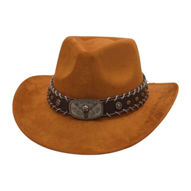 Sombrero de vaquero moda cálido sombrero de protección ar para montar fijación temática de senderismo Caqui