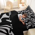thumbnail image 5 of Homewish Wavy Spiral Stripes 7-Piece King Bedding,Aesthetic Artwork King Bed in a Bag,Gray,Black Reversible, 5 of 8