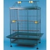 WI40 1" Bar Spacing Play Top Wrought Iron Parrot Cage - 40"x30" In White