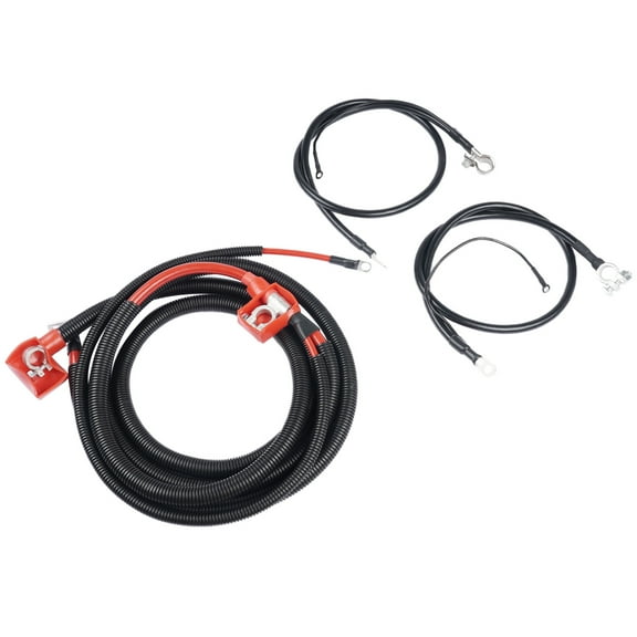 Mustrod Negative & Positive Battery Cable Kit for Ford 7.3L Powerstroke 1994-1997 A38-2UHLC A46-2UHC