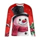 thumbnail image 4 of Blusas y camisas de manga larga y cuello redondo para hombre, informales, a la moda, con estampado navideño, cuello redondo, blusas de licra de manga larga para hombre., 4 of 5