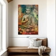 thumbnail image 2 of Elephant Stock Sitting Buddha In Colors Wall Art - Vertical Canvas Wall Art - Living Room Wall Decor - People Canvas - Gray And Orange Decor - 32" x 48", 2 of 8