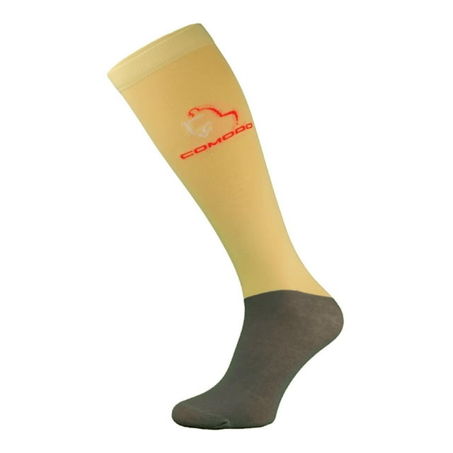 Comodo - Chaussettes d'Équitation Jusqu'aux Genoux pour Dames / Chaussettes Techniques Fines en Microfibre pour Femmes pour Compétition Équestre