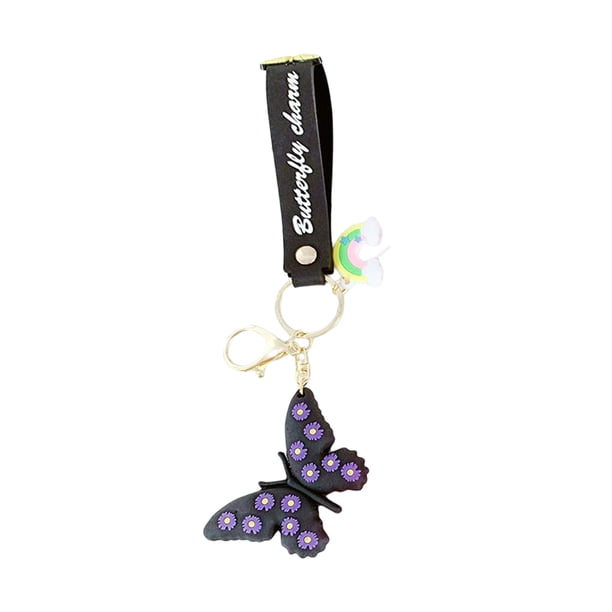 Sonducket Llavero colgante insecto cordón colgante llavero decoración bolso monedero decorativo llavero artesanal lindo DIY niñas Accesorios de disfraces Negro Sonducket AP014433-02