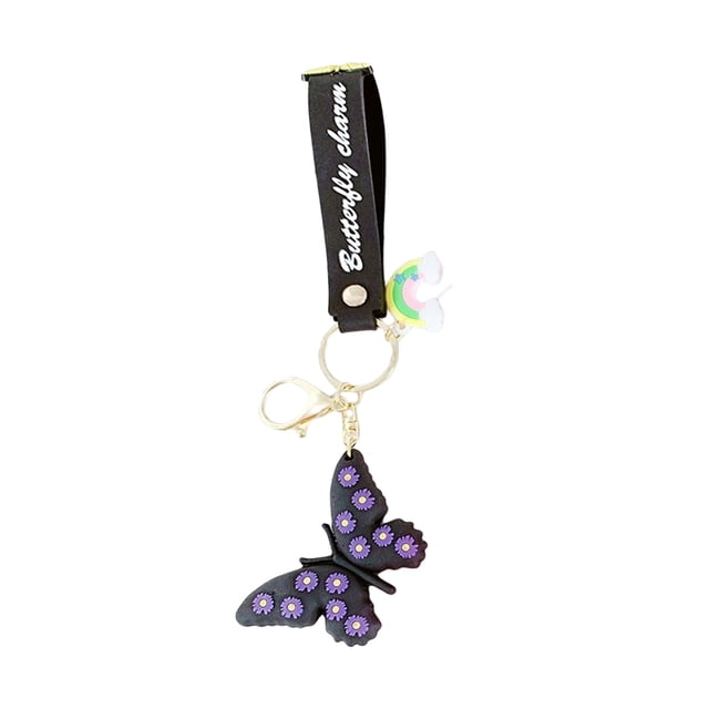 Sonducket Llavero colgante insecto cordón colgante llavero decoración bolso monedero decorativo llavero artesanal lindo DIY niñas Accesorios de disfraces Negro Sonducket AP014433-02