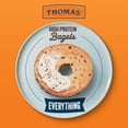 thumbnail image 3 of Thomas' High Protein Everything Bagels, 4 Count, 21g Protein, Kosher Bagels, 15.5 oz Bag pack of 2, 3 of 3