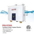 thumbnail image 2 of Calentador de agua instantáneo sin tanque ThermoMate ET035N3 3500W 120V, 2 of 5