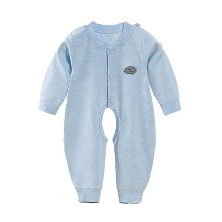 

Infant Girls Pajamas Round Neck Long Sleeve Rompers Key Hole Crotch Cartoon Onesies Sleepwear Pajama Sets for Girls 6M-9M