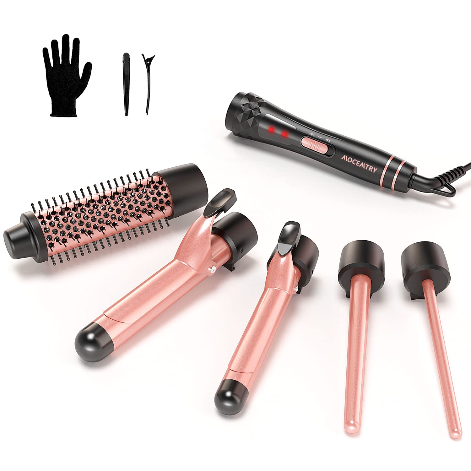 MAXT Curling Iron , Curling Wand Set Curling Brush, Instant Heat Up