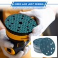 thumbnail image 5 of 50pcs Sanding Discs 6 Inch 15 Hole 60 Grit Hook and Loop Sandpaper Universal for Automotive Repair Blue, 5 of 7