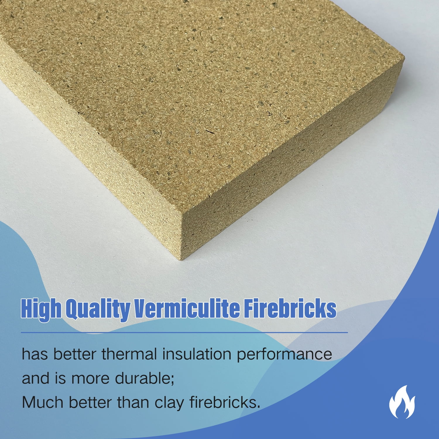 6 x Vermiculite Villager Fire bricks fire brick firebrick firebricks 9 x  4.5