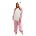 thumbnail image 2 of Winter Rompers for Women Cute Nightgown Zipper Front Warm Thick Comfy Loose Fit Hooded Overalls Sleepwear, 2 of 7