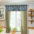 thumbnail image 3 of Yayeee Kitchen Valance Rod Pocket 54" x 18" Living Room Window Curtain, Yellow Forest Pattern, 3 of 6