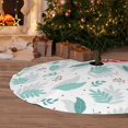 thumbnail image 6 of Yiaed Leaf Print Green Print Christmas Tree Skirt , Tree SkirtsTree Mat for Christmas Winter Holiday Indoor Decorations-30", 6 of 7