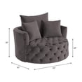thumbnail image 7 of ACME Zunyas Accent Chair with Swivel in Gray Velvet, 7 of 7