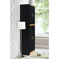 thumbnail image 3 of Hodedah HI224 Garde-Manger de Cuisine de Rangement à 4 Portes, 4 Tablettes et 5 Compartiments, Black Beech, 3 of 5