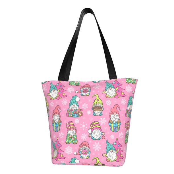 Balery pink Holiday Joy Bolsa de Hombro con Diseño, Bolsa Grande y Duradera, Bolsa Versátil para Compras