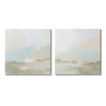Stupell Industries Pastel Abstract Landscape Painting Gallery Wrapped Canvas Print Wall Art, Set of 2, Design by June Erica Vess
