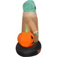 Gemmy Airblown Inflatable Grogu™ with Jack O' Lantern, 5.5 ft Tall