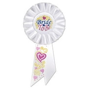 Beistle Bride to be Rosette, 31/4 by 61/2-Inch