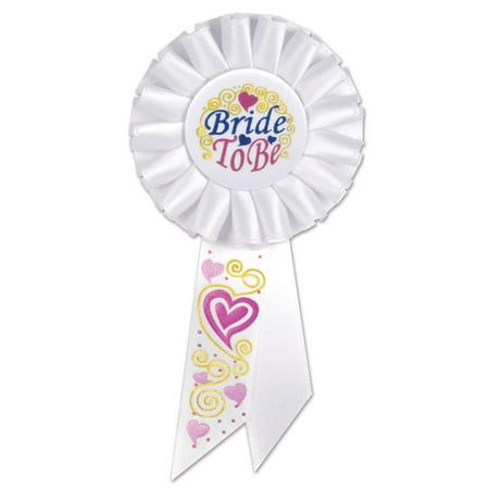 Beistle Bride to be Rosette, 31/4 by 61/2-Inch