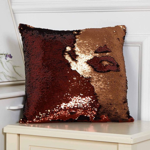 Mainstays Reversible 17”x 17” Sequin Sparkle Pillow